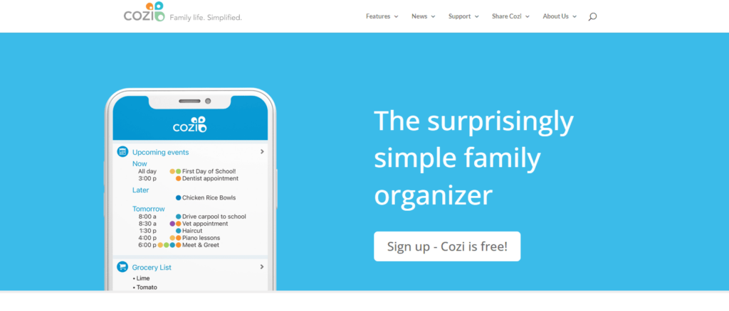 Cozi Event Daily Planner App