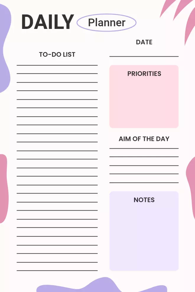 To Do List and Priority Management Daily Planner