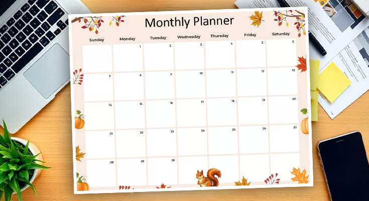 monthly planner template is important for business planning