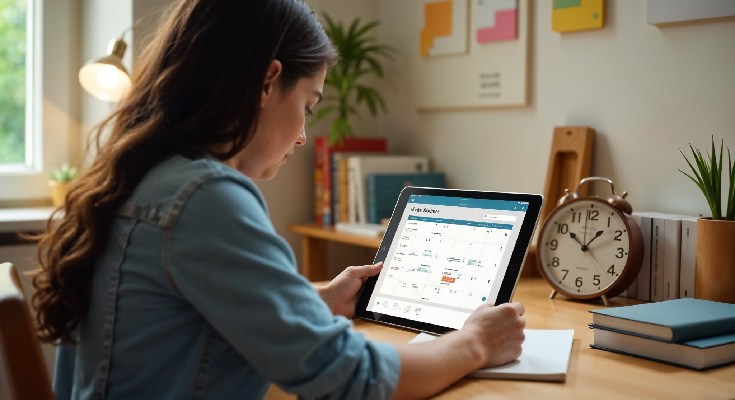Students Use a Monthly Planner App for Time Management