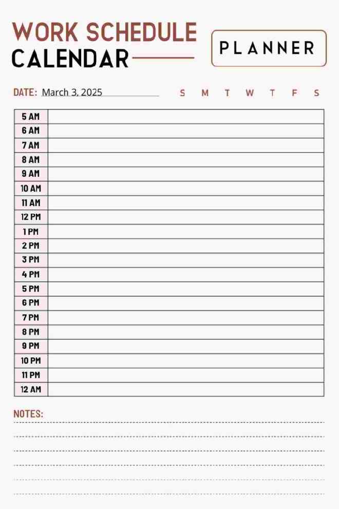 Customizable Work Schedule Maker Template for Effortless Shift Planning