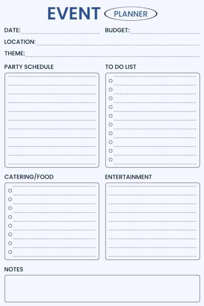 Event Planner Template