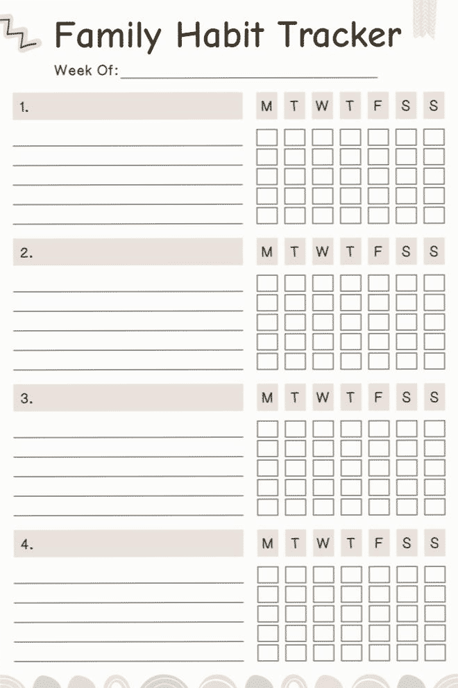 Family Habit Tracker Template: A Simple Way to Build Consistency