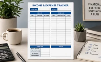 Income and expense tracker template for financial management