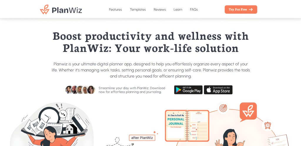 Planwiz Daily Planner Design for Streamlined Scheduling and Task Management