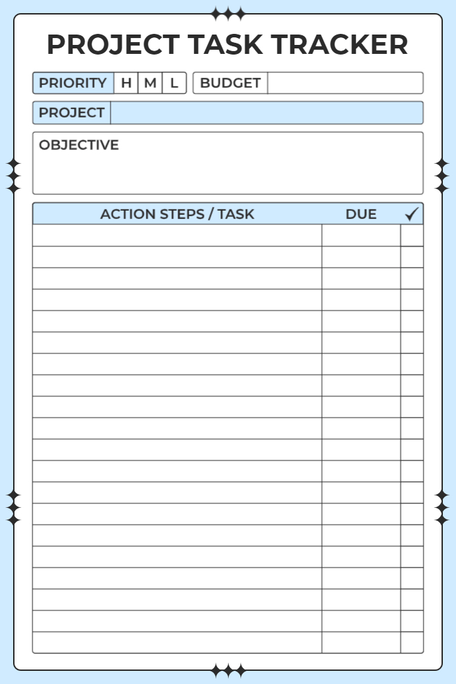 Project Task Tracker Template for Freelancers to Manage Multiple Clients