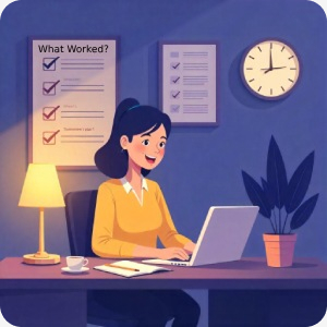 Review Your Progress at the End of the Day to Reflect and Improve