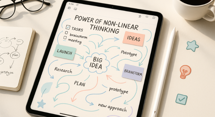 iPad planner and Apple Pencil Combo Supports Non Linear Thinking