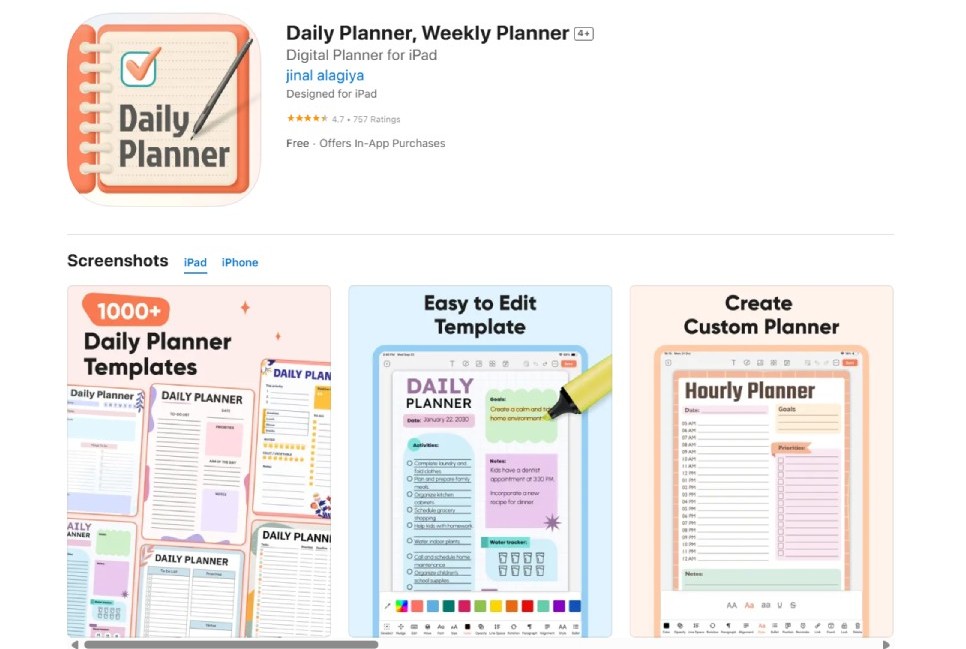PlanWiz daily & weekly planner app