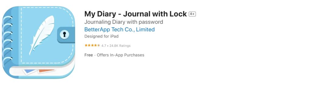 Simple and secure personal diary app for Android users