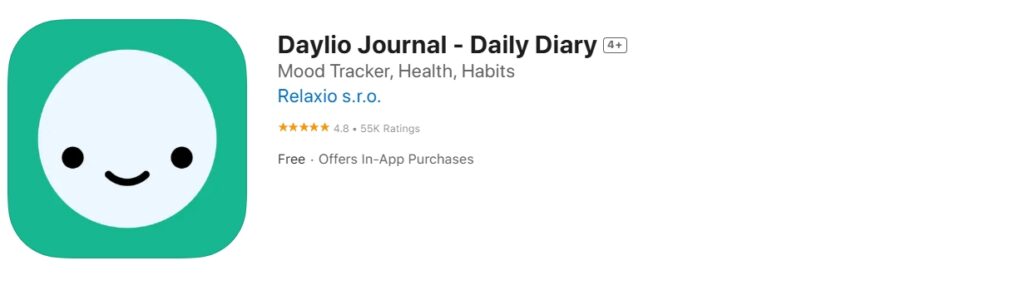 Mood tracking and habit journaling app with colorful interface