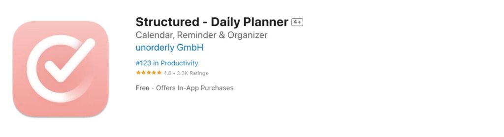 Visual daily planner for tasks and routines