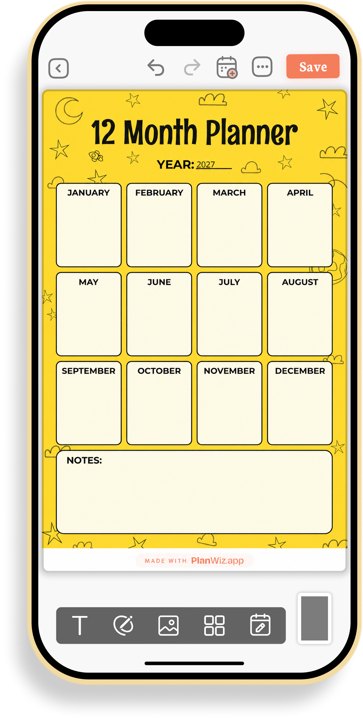 12-Month Annual Organizational Planner