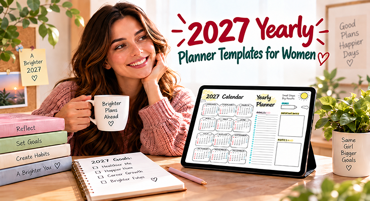 2027 Yearly Planner Templates for Women