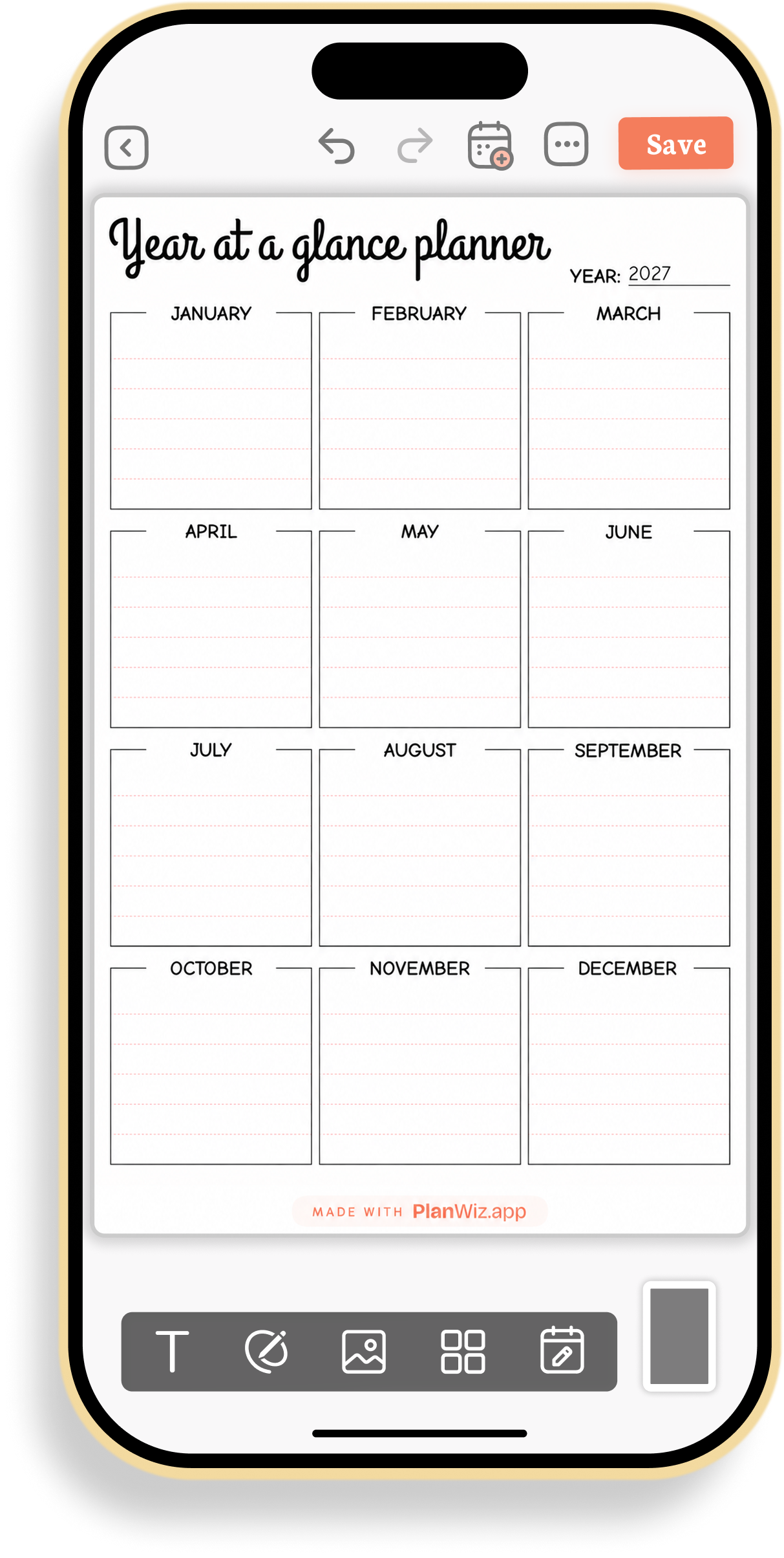 Annual Summary Year-at-a-Glance Planner