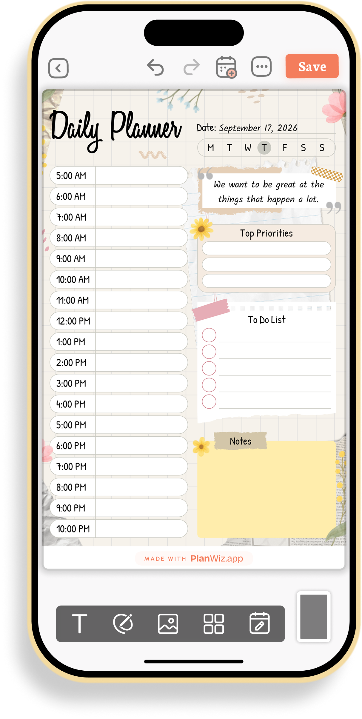 Daily Schedule and Priorities Planner