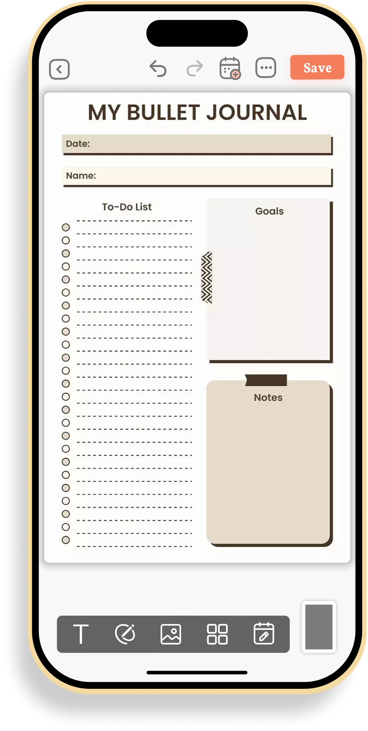 Daily To-Do List and Notes Bullet Journal
