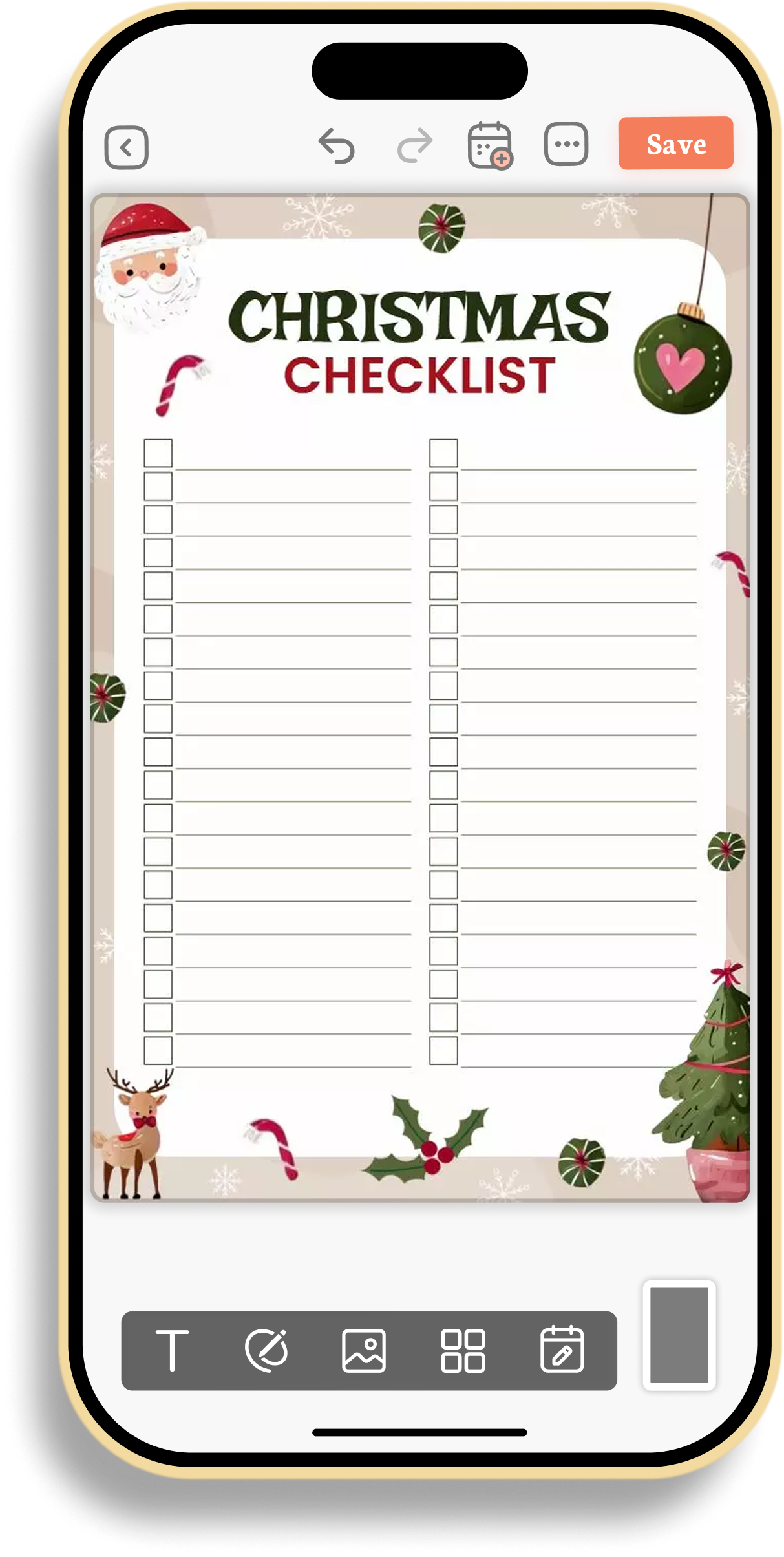 Festive Christmas Holiday Checklist Planner
