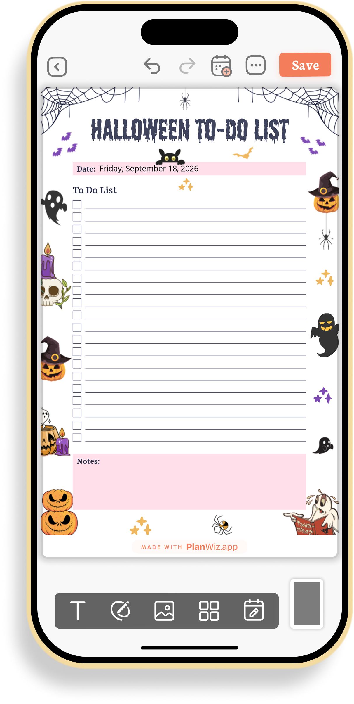 Halloween To-Do List Planner