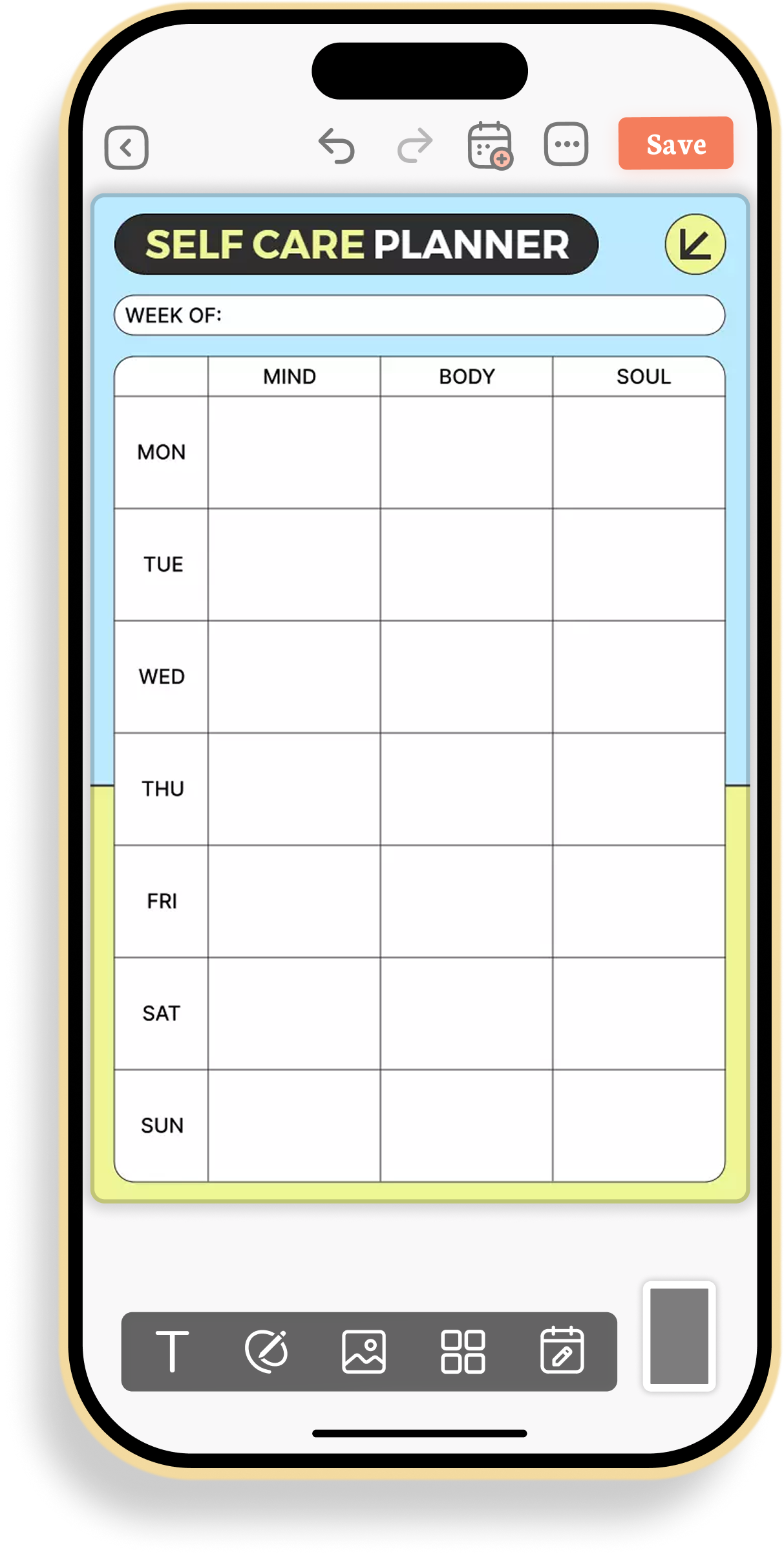 Mind, Body, and Soul Self-Care Planner