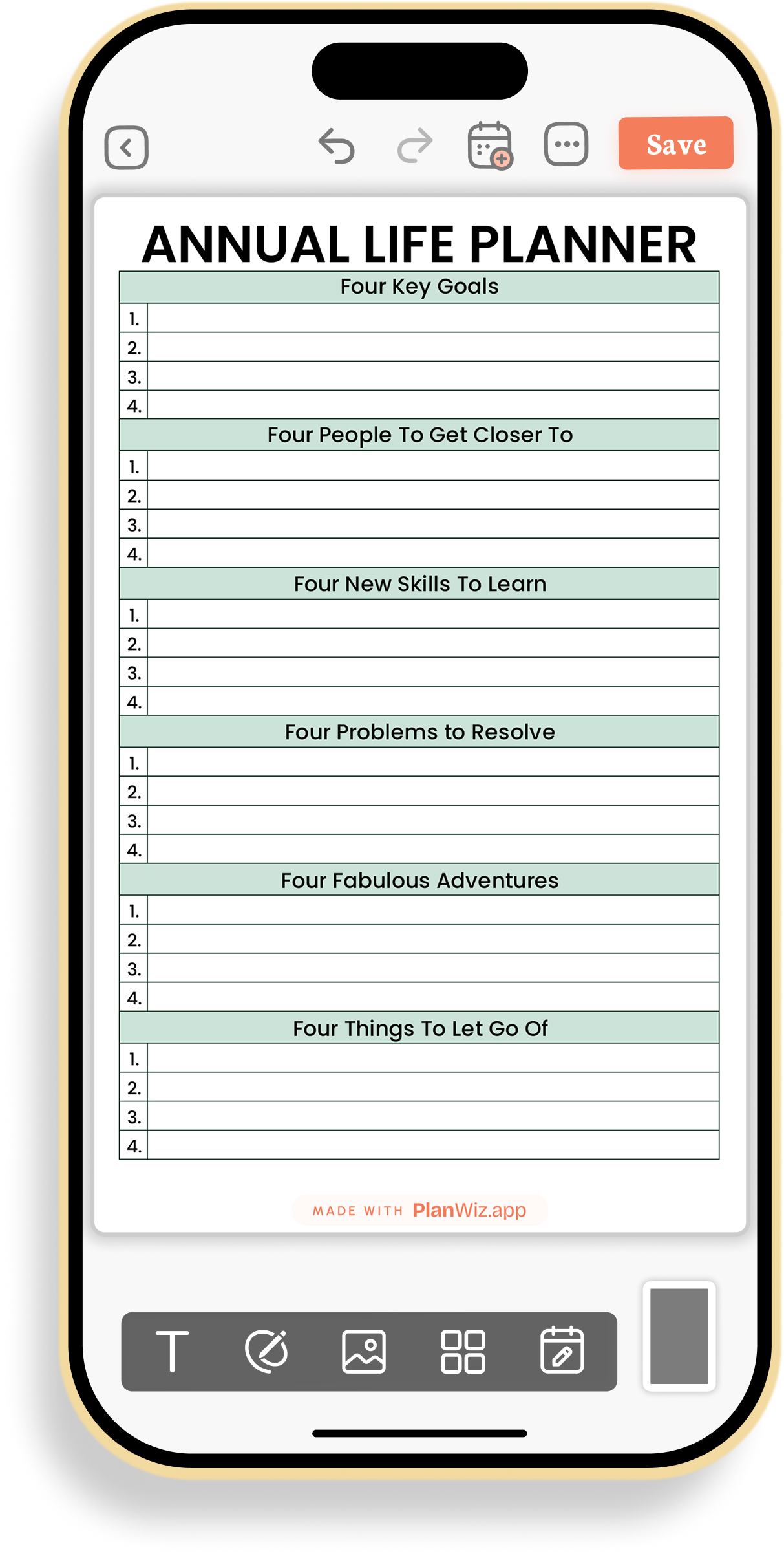 Personal Development and Improvement Life Planner