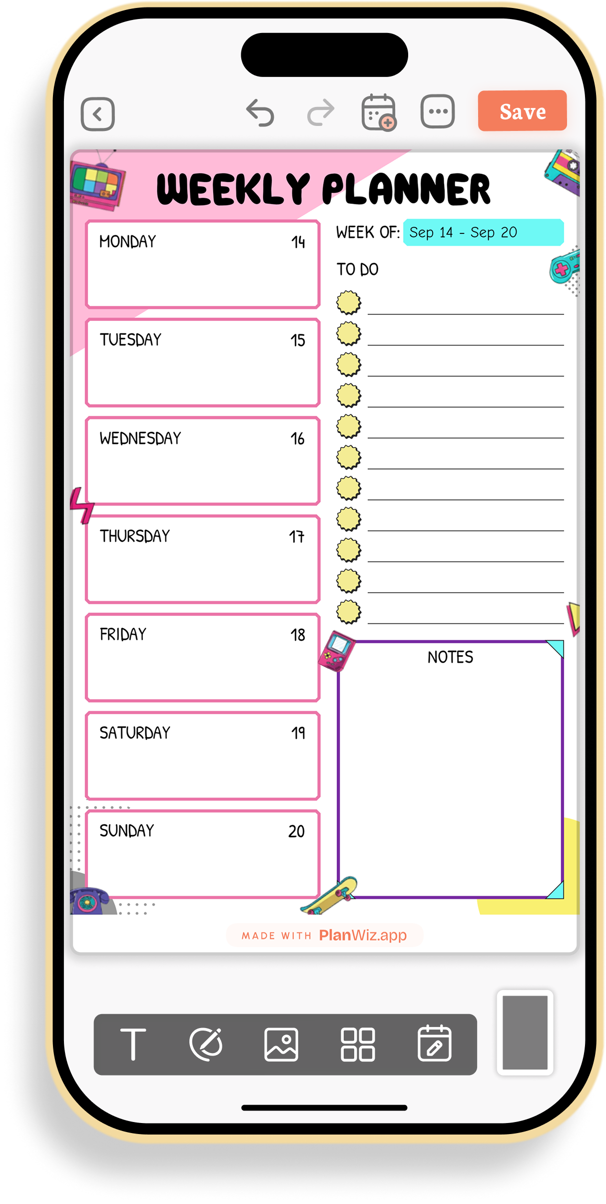 Weekly To-Do and Notes Planner